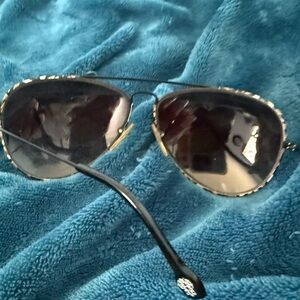 Used Emilio Pucci Stylish Black Aviator Sunglasses